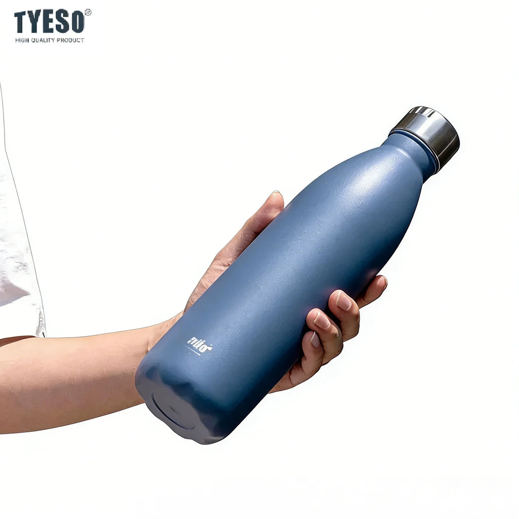 750/1000ML Tyeso Stainless Steel Cola Bottle Sports Kettle Keep Cold Thermal Cups Vacuum Tumbler Mug Bike Bottle Vacuum Cup