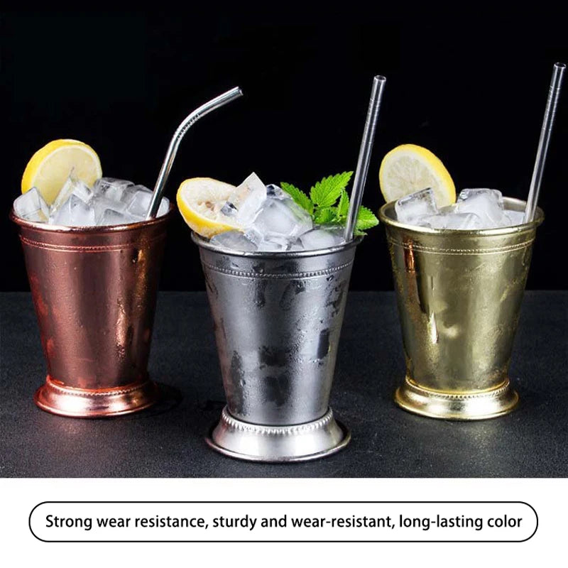 380ml Cocktail Mug Mint Julep Cups Stainless Steel Bar Martini Mojito Cocktail Beer Cup Mug Metal Beer Juice Glass Drinking Cups