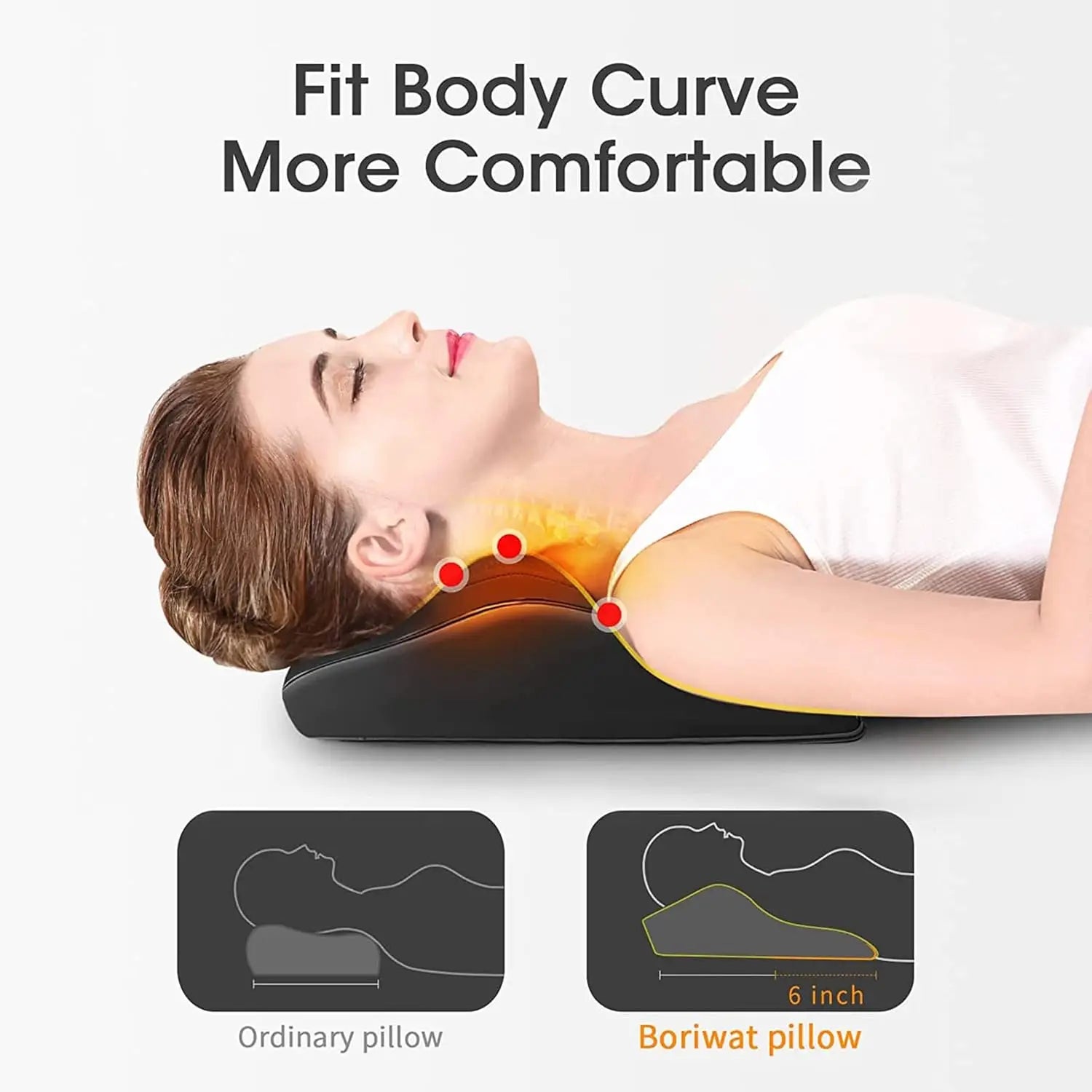 Masgre Back Massager with Heat 3D Kneading Massage Pillow for Back Neck Shoulder Leg Pain Relief Gifts for Women Men Mom