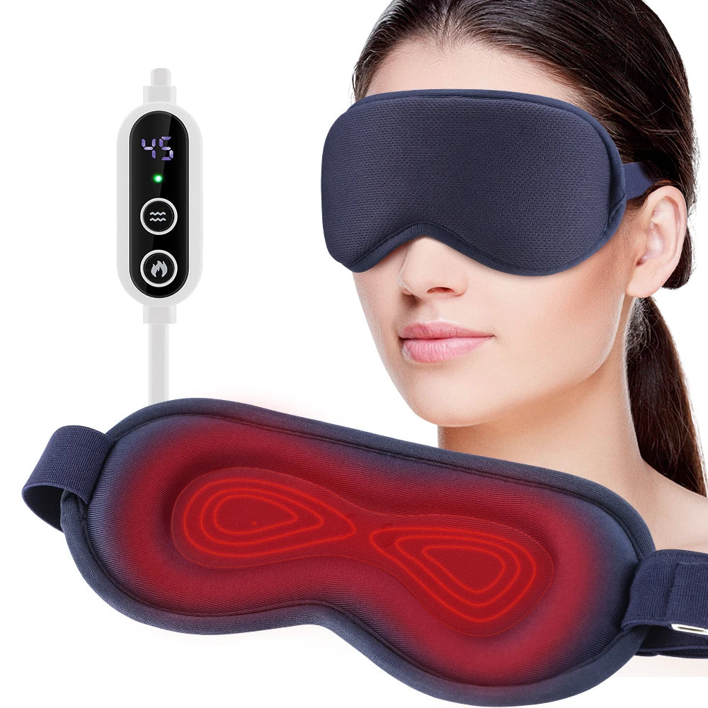 Electirc Eye Massager 3-Level Hot Compress 6-Level Vibration Massage Machine 3D Surround Eye Fatigue Dark Circles Health Care