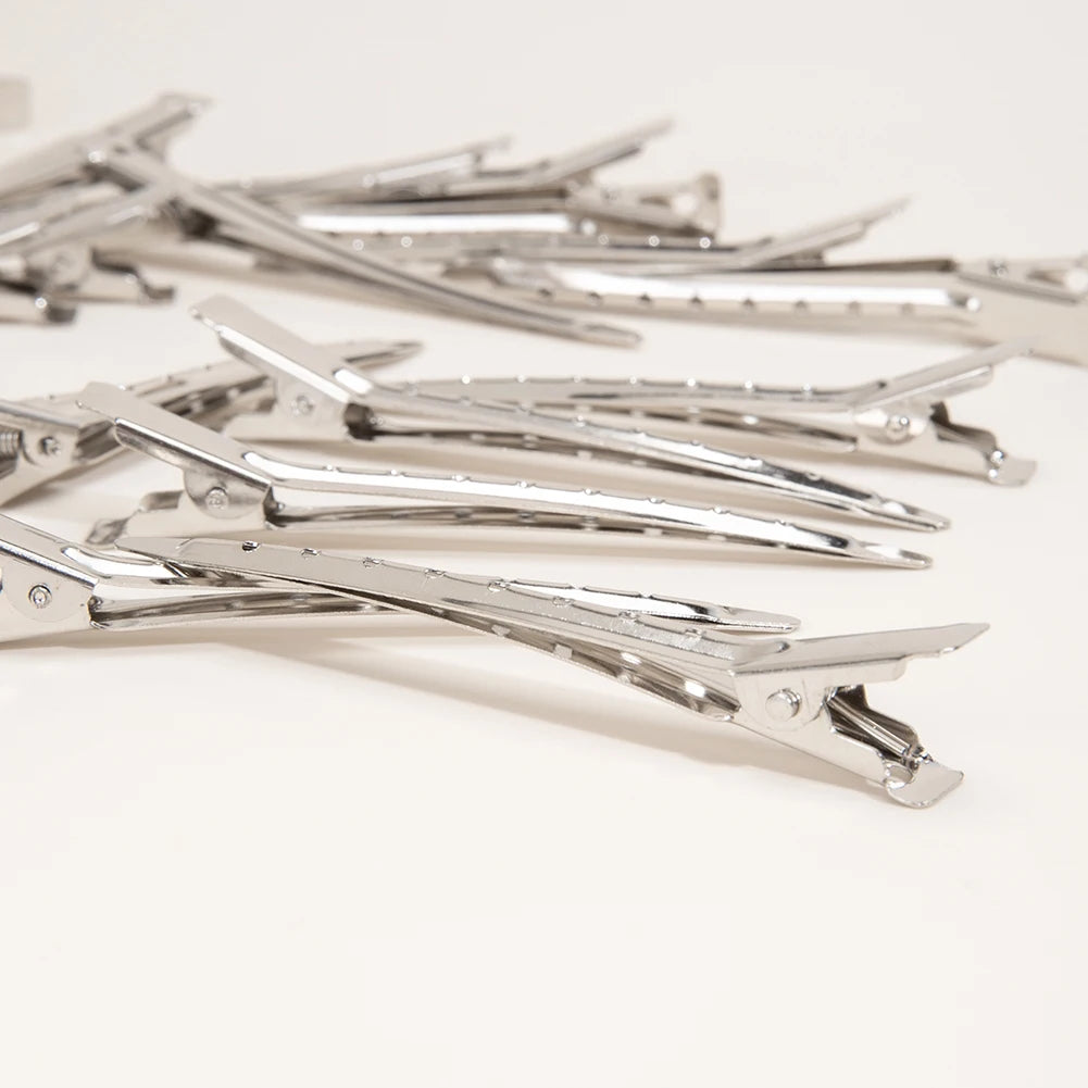 Duck Billed Long Hair Sectioning Clips Stainless Steel Hair Accessories 24 pcs Home Hair Clips Set for Women Styling Sectioning