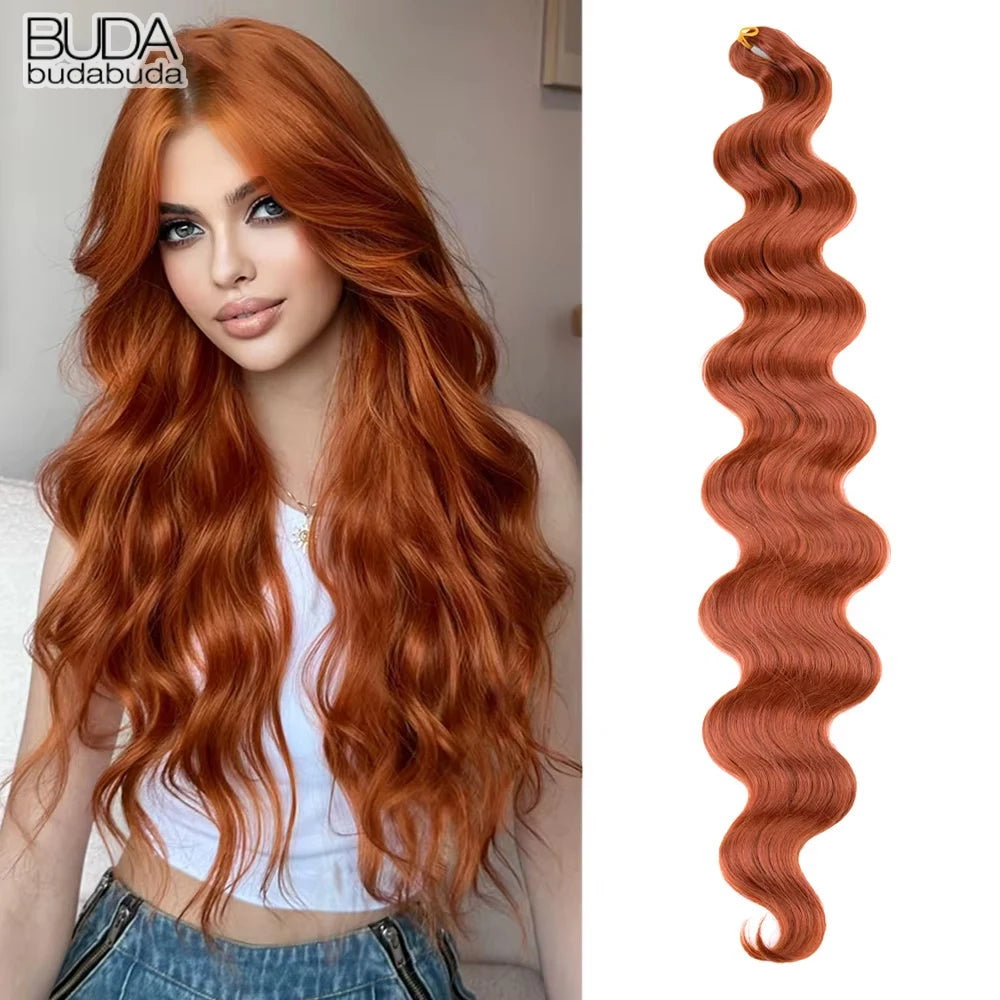 Long Deep Wave Braiding Hair 28 Inch Ocean Wave Crochet Hair Synthetic Deep Curly Crochet Hair Extensions For Black Women