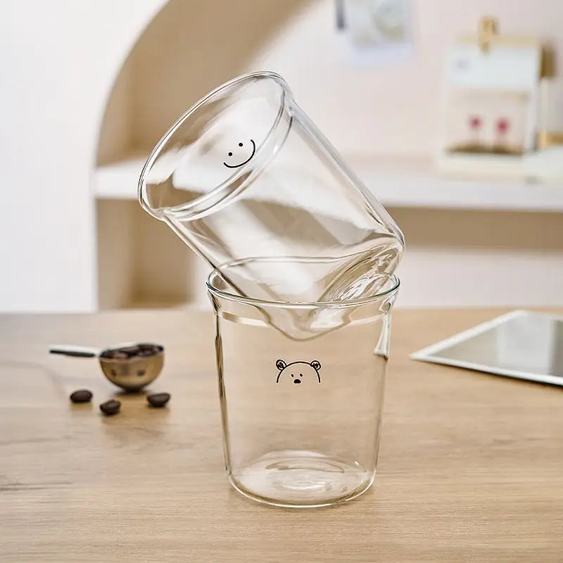 Gianxi High Beauty Coffee Cup Home Wine Cup Latte Cup High Temperature Water Resistant Glass High Borosilicate Glass Cup