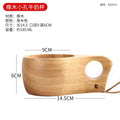 Outdoor Solid Wood Mugs Camping Portable Lanyard Finland Cup Handmade Large Capacity Milk Coffee Cups