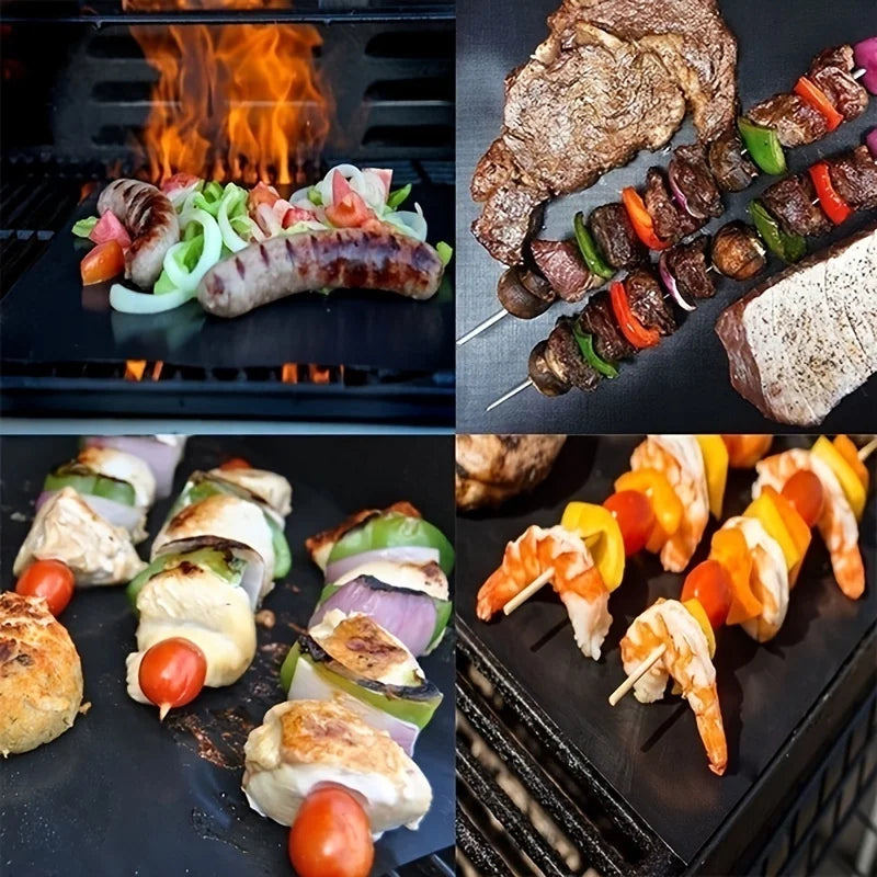 Oven Liners for Bottom Reusable Anti Dirt Protection Pad Heat Resistant Oven Microwave Lining Kitchen Tools For Barbecue Cooking