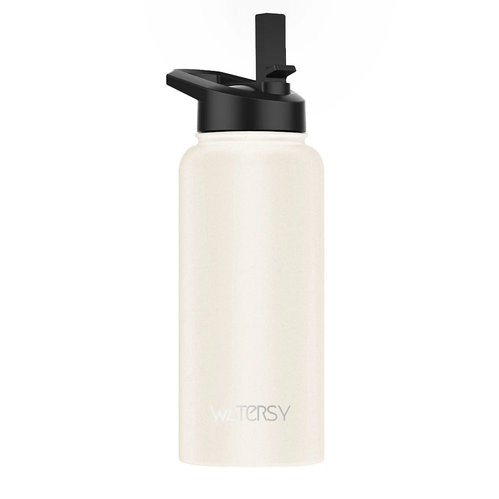 WATERSY 16oz/32oz Stainless Steel Thermos Bottle Large Capacity Tumbler Double Wall Vacuum Insulated Cup Office Home Thermal Mug
