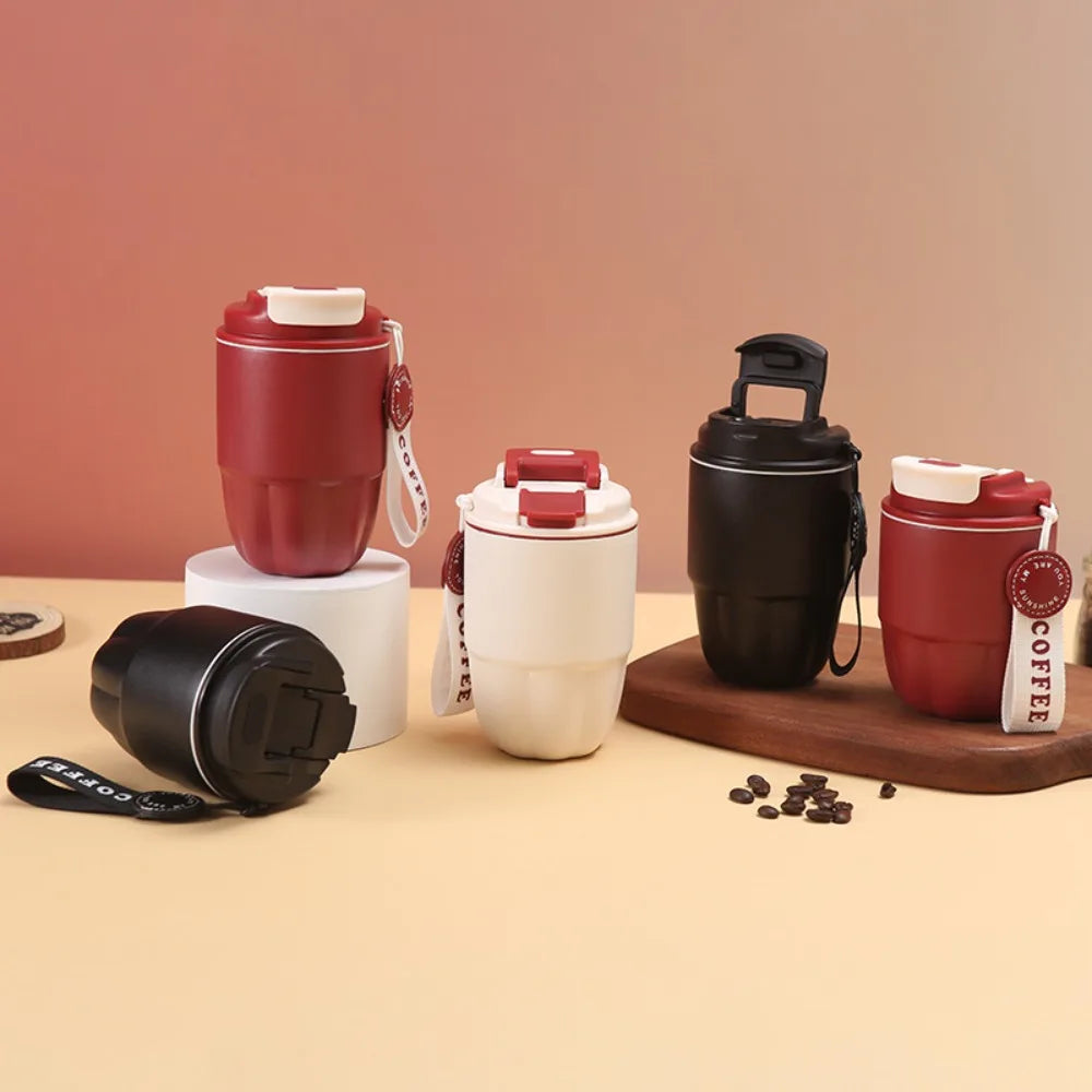 Durable Mini Stainless Steel Coffee Mug Portable Simple Vacuum Flasks 260ml Small Capacity Dual Drink Cup Car