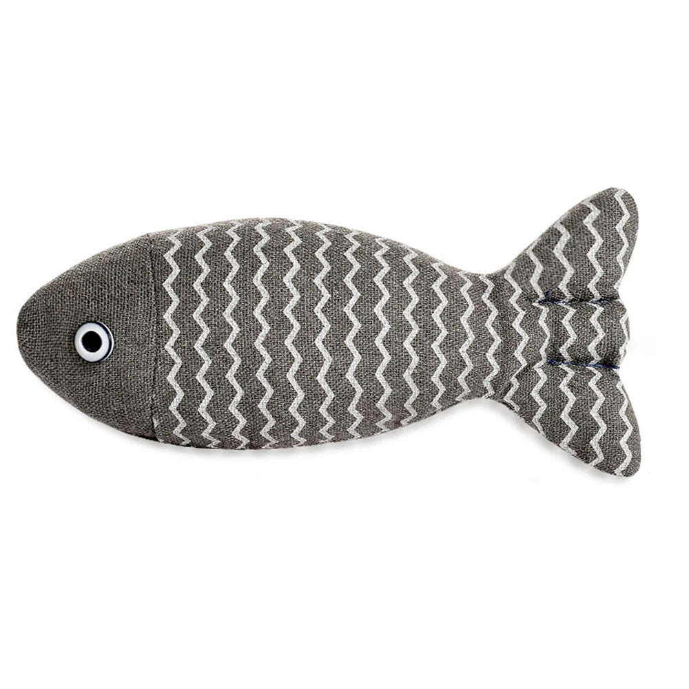 1PC Fun Cat Sackcloth Fish Toy High With Catnip Fish Pet Cat Gnawing Inside The Toy Room