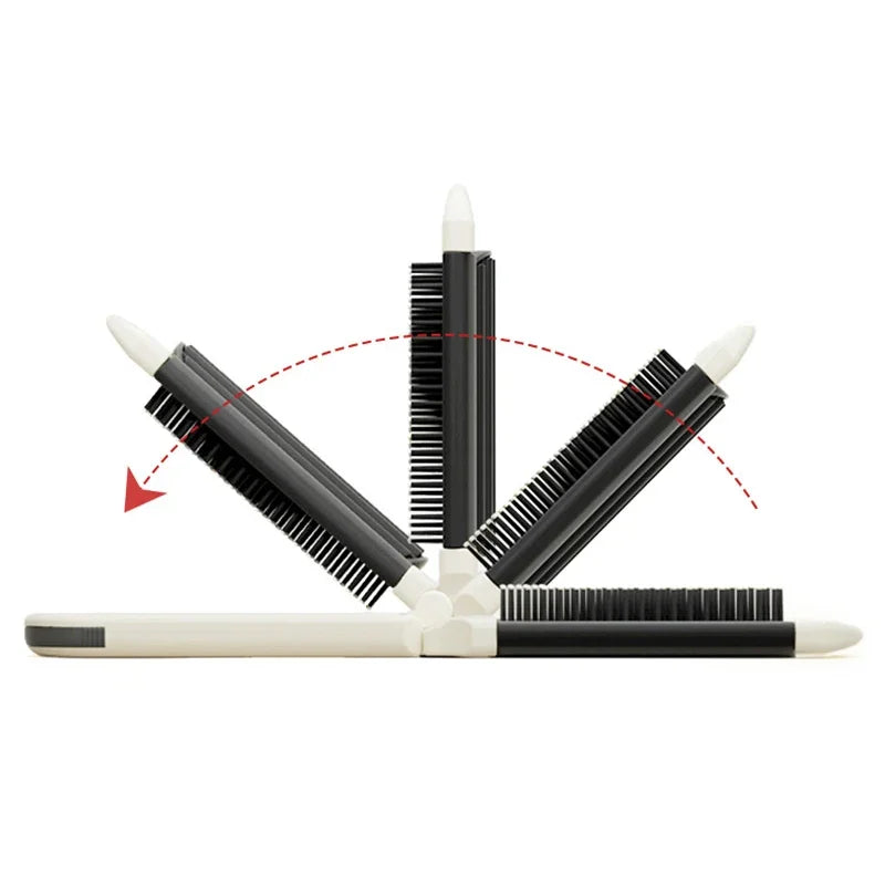 Mini Comb with Mirror, Folding Comb, Head Massage, Anti-static, Portable Travel Comb,Special for Real Hair Wigs