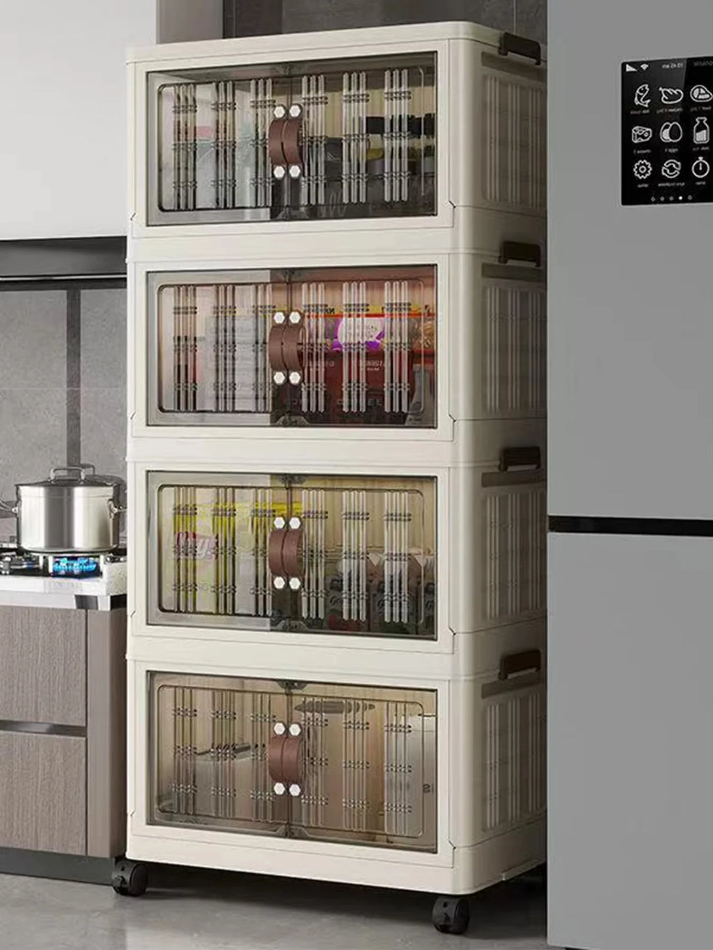 Large Capacity Multifunction Folding Storage Cabinet Dustproof Wardrobe Closet Organizer Easy-to-Install Storage Boxes