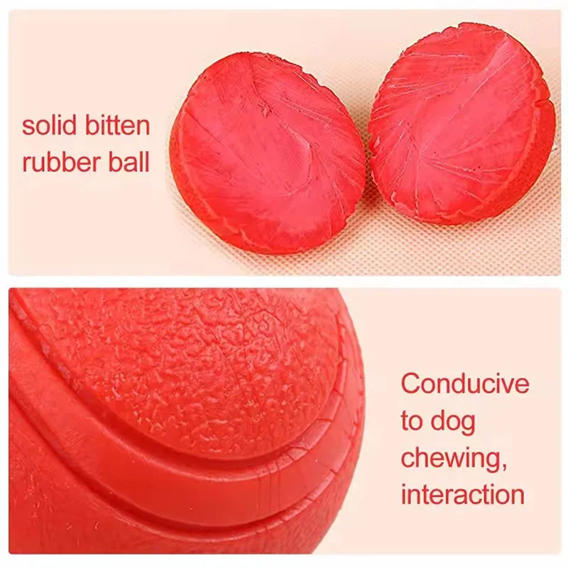 Dog Chew Toy Ball Elastic Rubber Solid Ball Anti-Chew For Outdoor Throwing Recovery Training Durable Bite-Resistant Rubber Ball