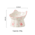 Cat Ceramic Food Bowl Elevated Pet Drinking Eating Feeders Small Puppy Dogs Snack Water Bowls Set Cats Feeding Accessories