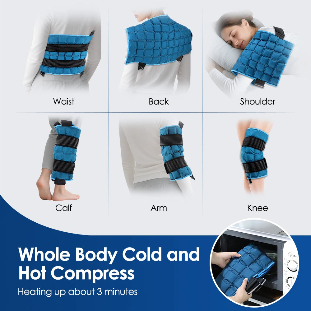 Large Ice Pack Reusable Self-Absorbing Water Cushion Cold Hot Compress Shoulder Back Massage Pad Sport Muscle Relax US Warehouse