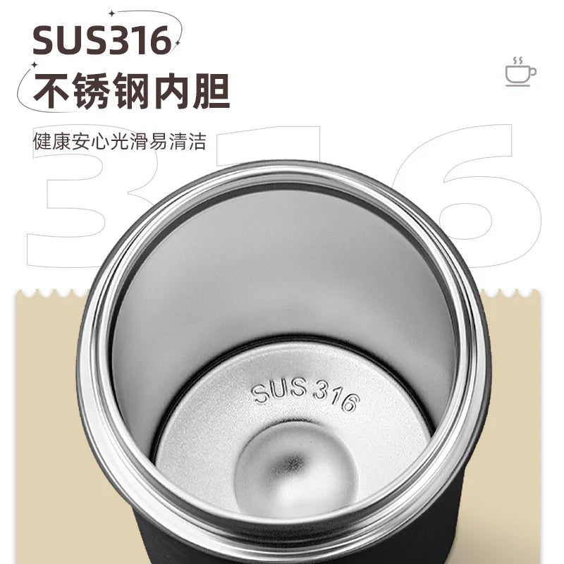 New 316 stainless steel insulated cup - stylish sports coffee cup - large capacity - gift - travel, office, vehicle, outdoor use