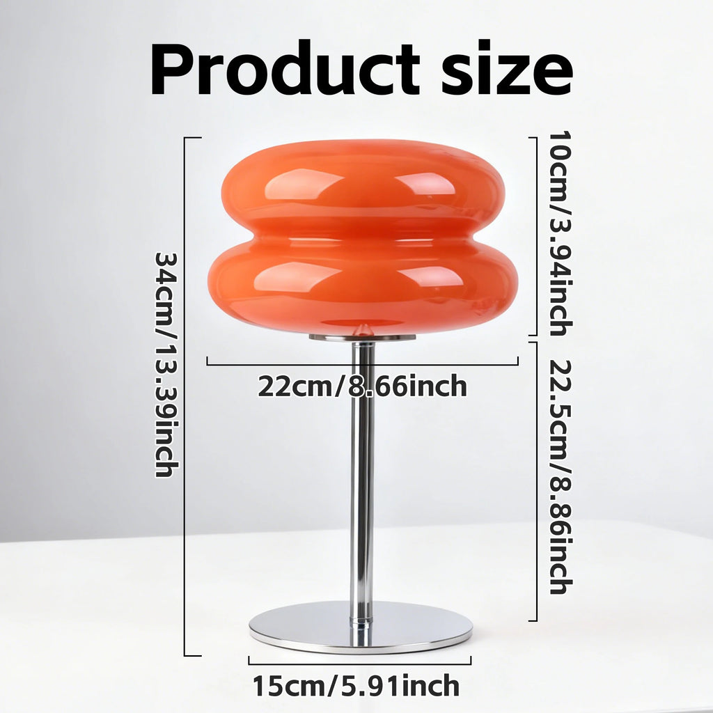 Macaron Glass Table Lamp Trichromatic Dimming Living Room Atmosphere Lamps Eye Protection Night Light Girl Bedroom Bedside Decor