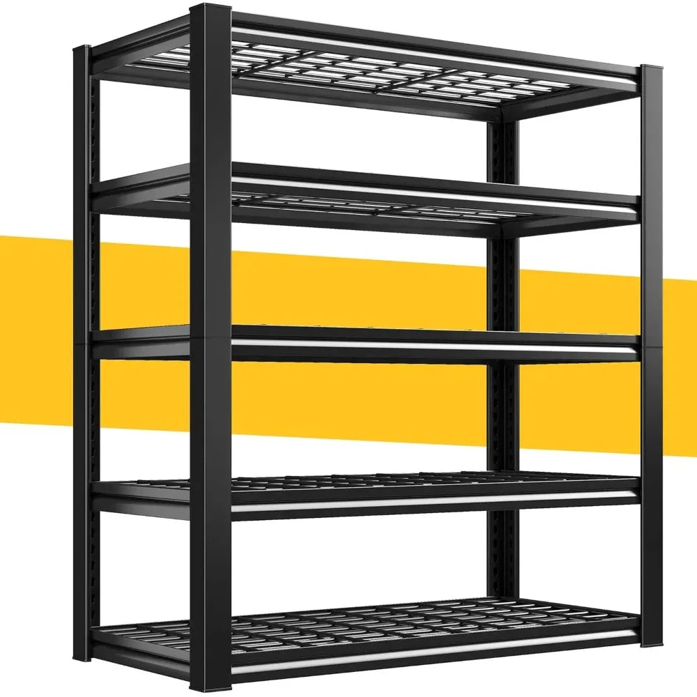 Garage Shelving 3000LBS, 5-Tier Storage Shelves, Adjustable Industrial Metal Shelving Unit for Garage, Basement,, Customized