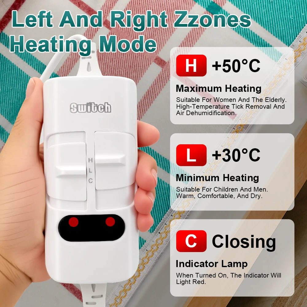 Electric Blanket 220V Thicken Thermostat Electric Blankets 70x150/120x150/150x180cm Electric Heating Blanket Winter Body Warmer