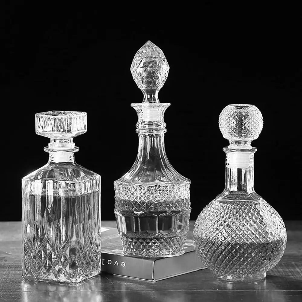 1Pcs 50ml Transparent Small Empty Spirit Whisky Wine Bottle Mini Glass Alcohol Liquor Bottles With Screw Cap Whiskey Decanter