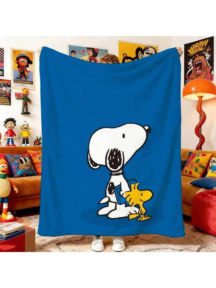 Fluffy Blanket S-Snoopyes Home and Decoration Sofa Blankets & Throws Summer Comforter Camping Anime Bedspread on the Bed Picnic