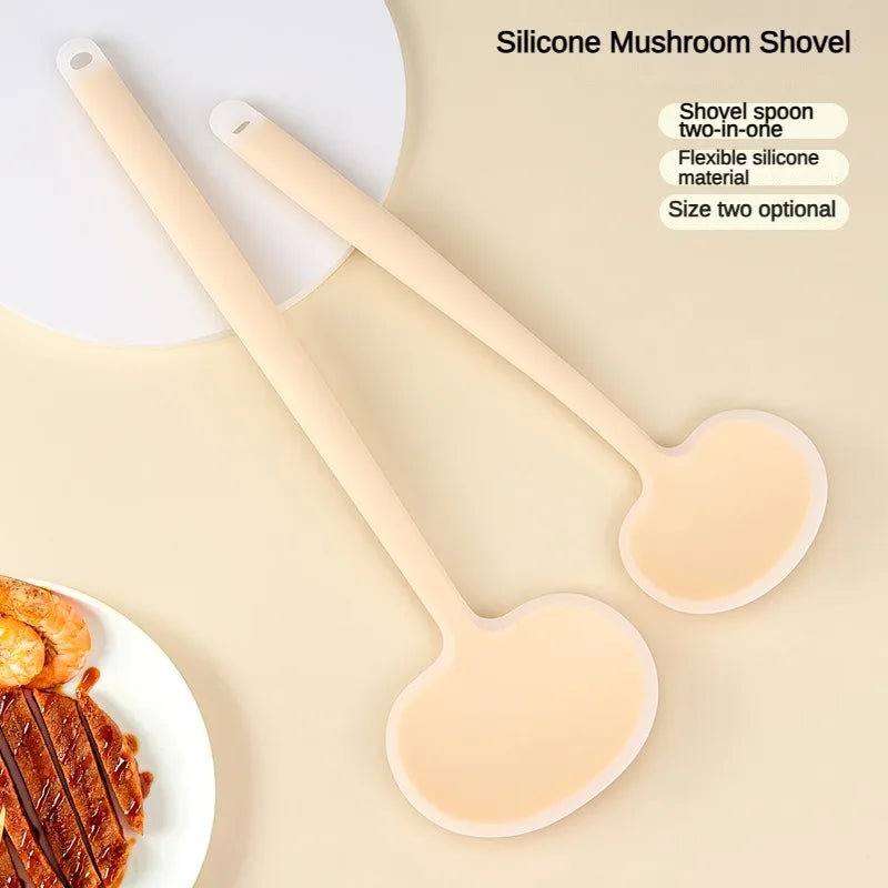 1Pcs Latest Design One Piece Silicone Mushroom Spatula for Nonstick Pans