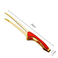 LMETJMA Stainless Steel Grill Tongs Patelai Korean and Japanese BBQ Tongs Non Slip Food Tongs Kitchen Self-Standing Tongs JT502