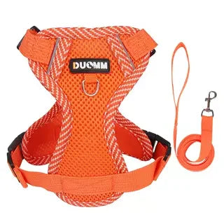 No Pull Dog Harness and Leash Set Adjustable Pet Harness Vest For Small Dogs Cats Reflective Mesh Dog Chest Strap French Bulldog