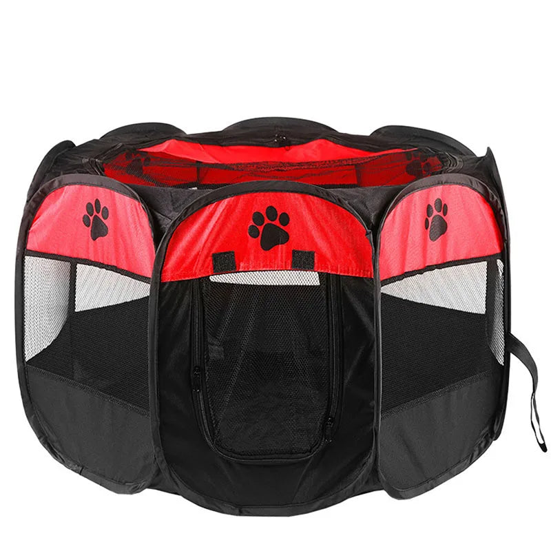 Cats and dogs delivery room pets octagonal cage breathable fence tent scratch-resistant Oxford cloth foldable cat and dog nest