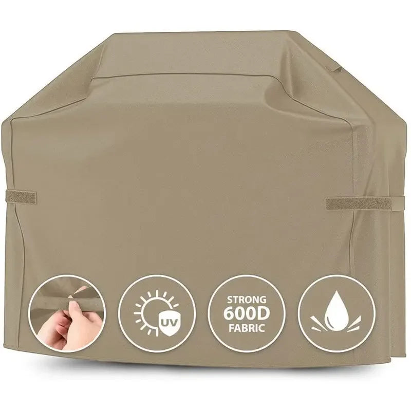 Heavy Duty Bbq Grill Cover For Outdoor Grill Waterproof Weather Resistant Uv & Fade Resistant With Velcro Straps Gas Grill Cover