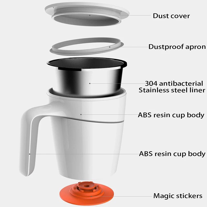 Not Pouring Cup Innovation Magic Sucker Splash Proof Nonslip ABS Double Insulation Home Tea 304 Stainless Thermos HomeTea Mug