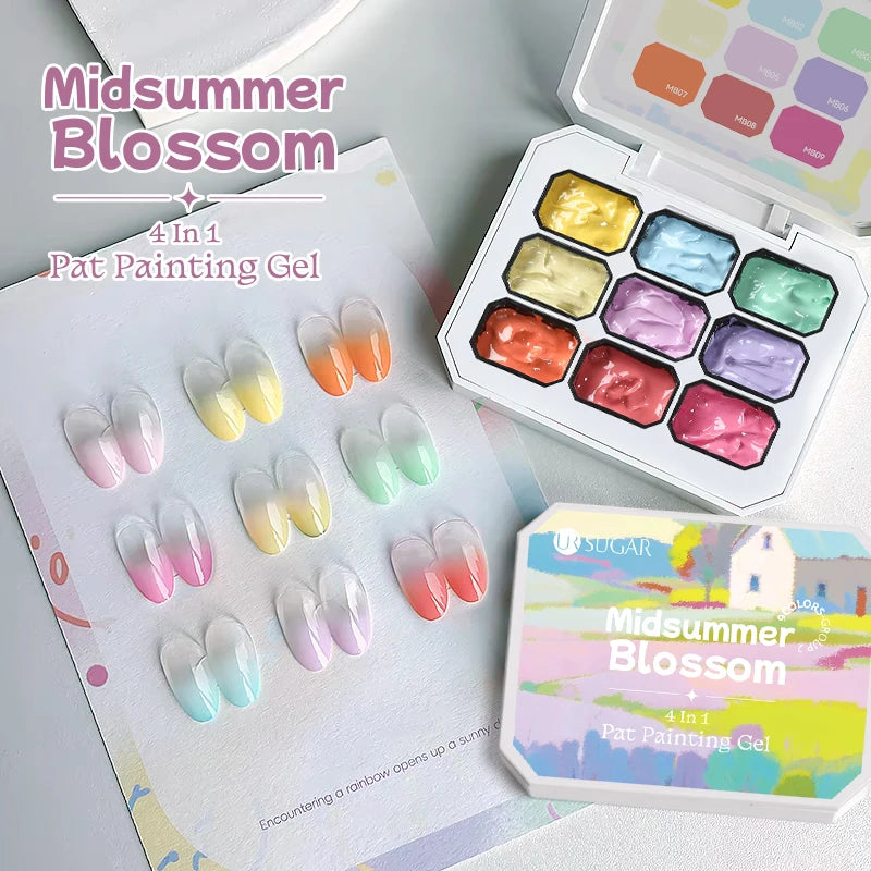UR SUGAR 3 Boxes Pat Painting Gel for Decoration Nails Solid Gel Nail Polish Gradient Gel Spring Summer Fall Winter Trendy Nails
