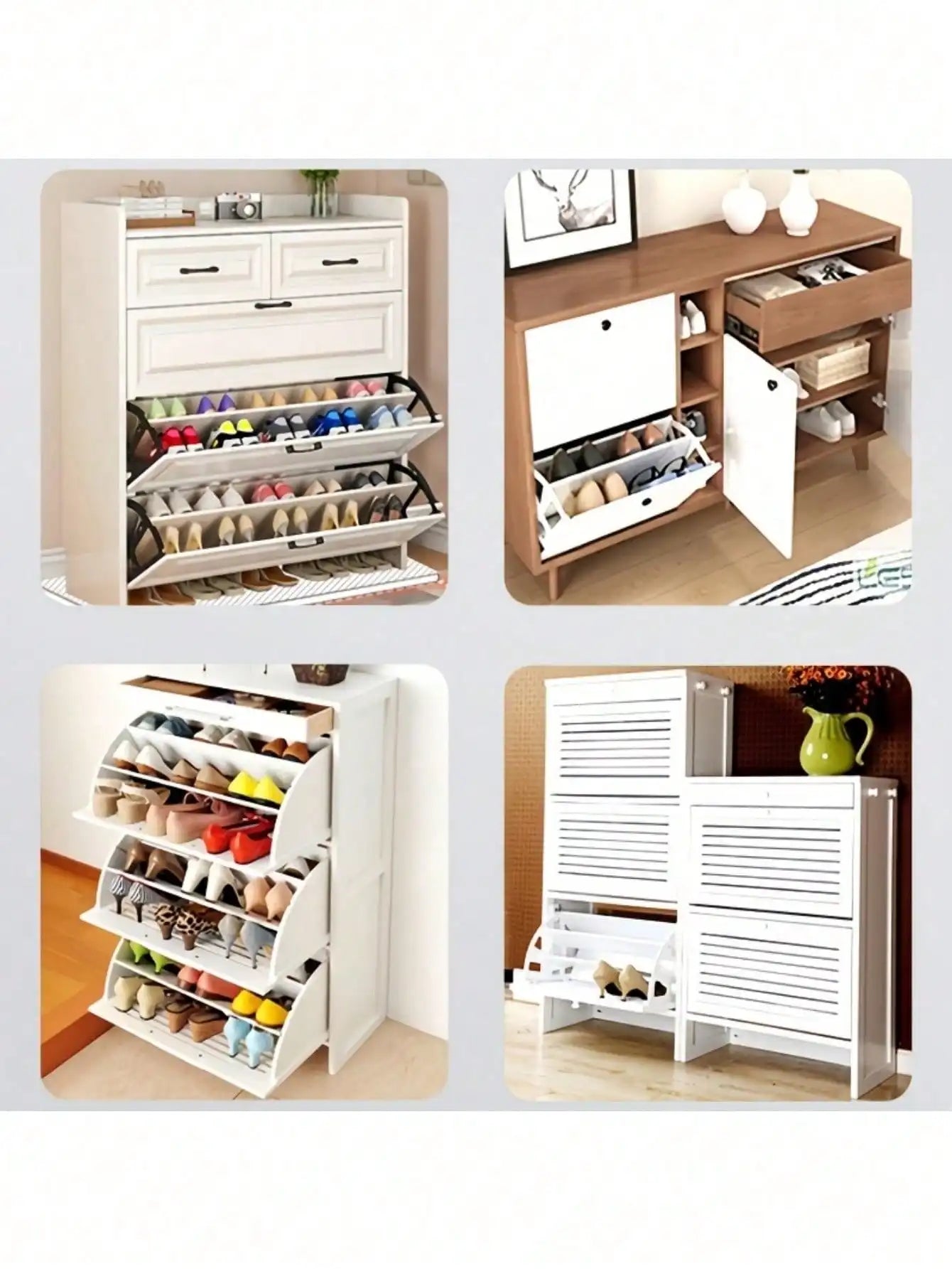 Double-Layer Rotating Shoe Cabinet Hinges - Stainless Steel, Easy Install, Durable Space-Saving, For Entrance Hall Cabinets