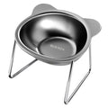 Stainless Steel Cat Bowl with Stand Anti Cervical Spondylosis Pet Raised Food and Water Dish for Cats and Dogs Dual Use Feeder