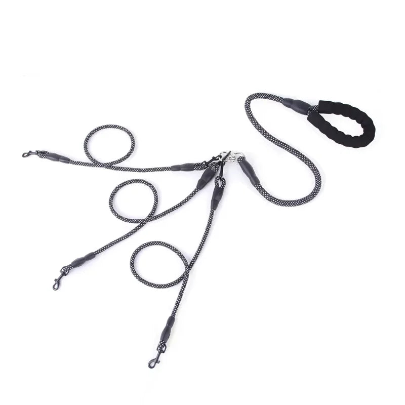 Dog Harness Leash Collar Small Puppy Accessories Pet Traction Wear-resistant Multi-head Dog Leash One-to-two Traction Rope