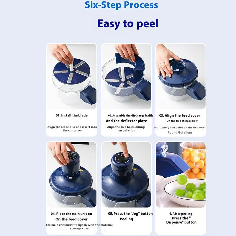 Rechargeable Electric Fruit Peeler Blender Electric Grape Peeling Machine Automatic Household Electric Fruit Peeler