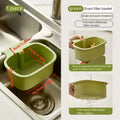 Multi-Purpose Sink Drain Basket: Self-Cleaning, Removable Filter for Clog Prevention, Non-Slip Basin Rack