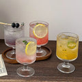 4pcs Set Vintage Embossed Mixed Pattern Wine Glass,Wine Juice Drink Cup ,Party Wedding Home Glass Cup Goblet