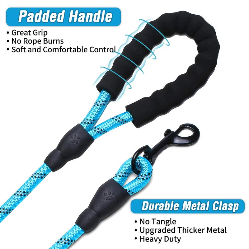 3m pet Reflective Nylon tow rope non slip foam handle pet Adjustable towing ropes  large middlesmall dogs outdoors Pet Supplies