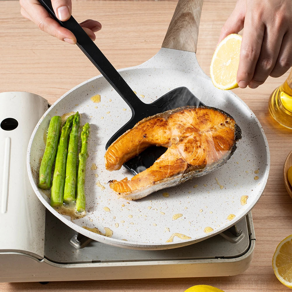 1Pc Silicone Spatula Cooking Utensils Beef Meat Egg Kitchen Scraper Wide Pizza Shovel Frying Non Stick Spatula Kitchenware Tools