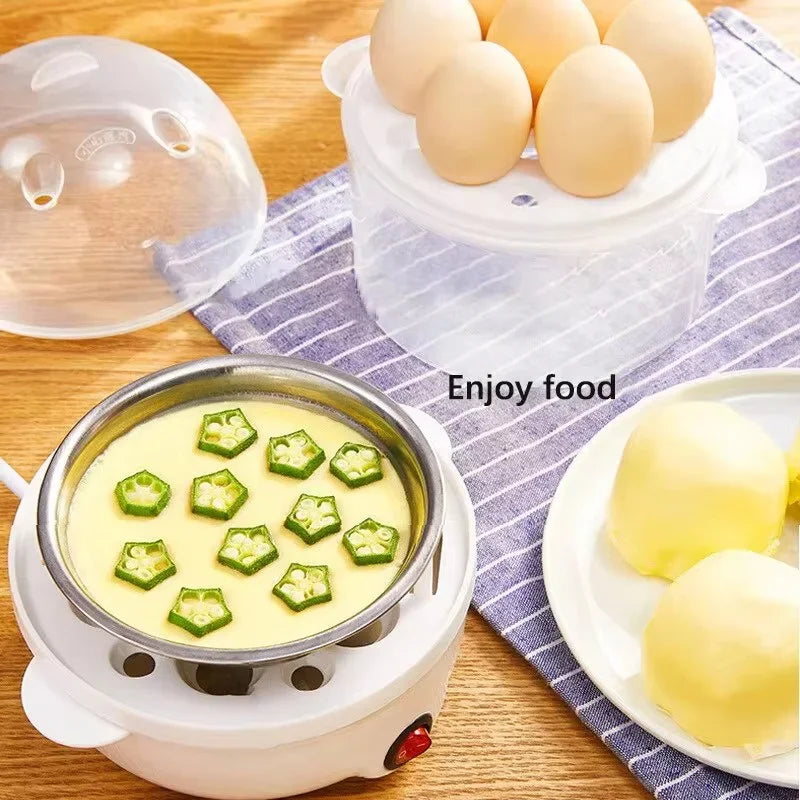 Egg Cooker Multifunctional Electric Egg Boiler Double Layers Egg Cooker Mini Steamer Poacher Kitchen Cooking Breakfast Machine