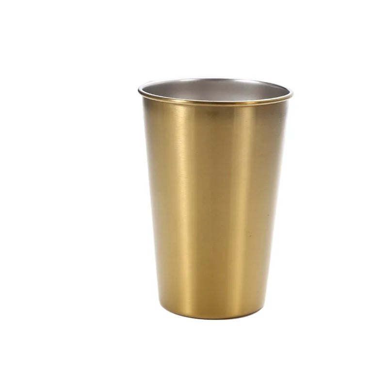 350ml/500ml Stainless Steel Beer Cup Cold Water Drinks Wine Cup Metal Coffee Tumbler Tea Milk Mug for Camping Travel