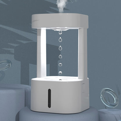 Anti-Gravity Water Drop Humidifier 580ml Quiet LED Desk Air Humidifier for Home Office Bedroom