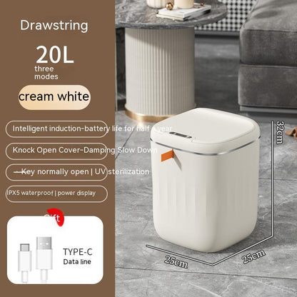 Smart Sensor Trash Can with Lid – Automatic Touchless Waste Bin for Kitchen & Bathroom