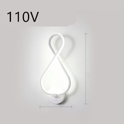 Nordic Minimalist LED Wall Lamp for Modern Bedroom & Living Room