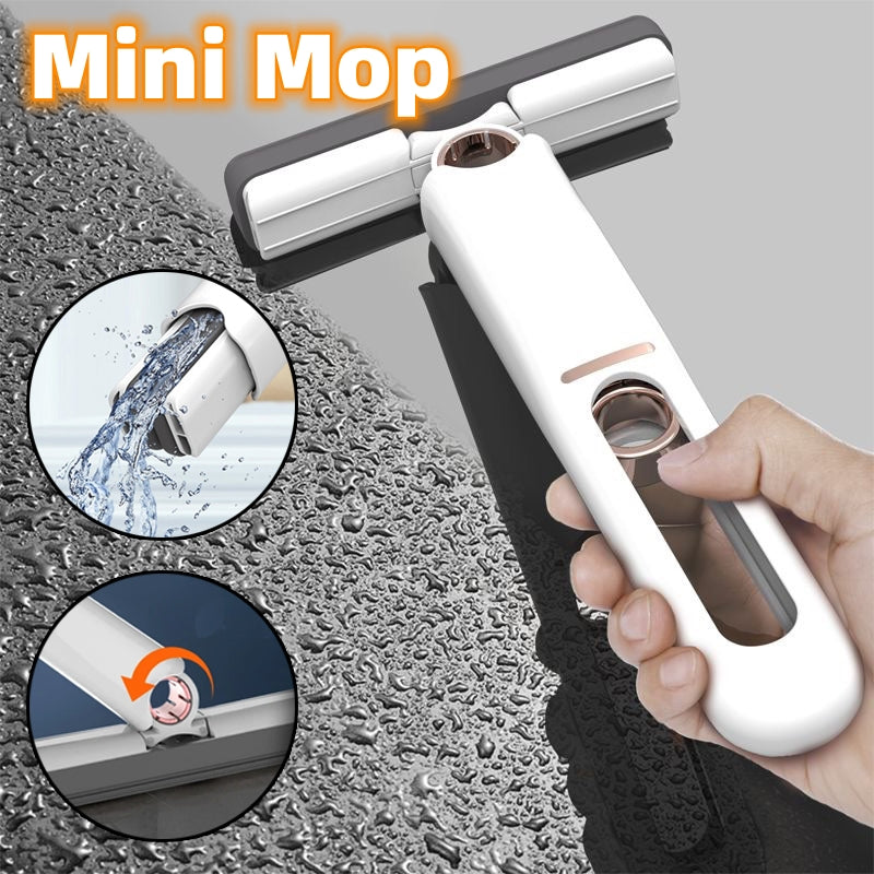 Mini Sponge Squeeze Mop for Sink, Glass & Desk Cleaning