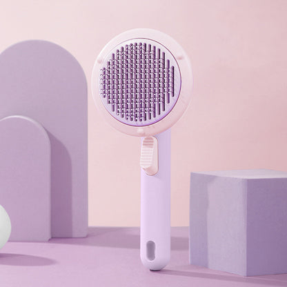 Self Cleaning Cat Brush Handheld Stainless Steel Slicker Brush for Pet Hair Removal