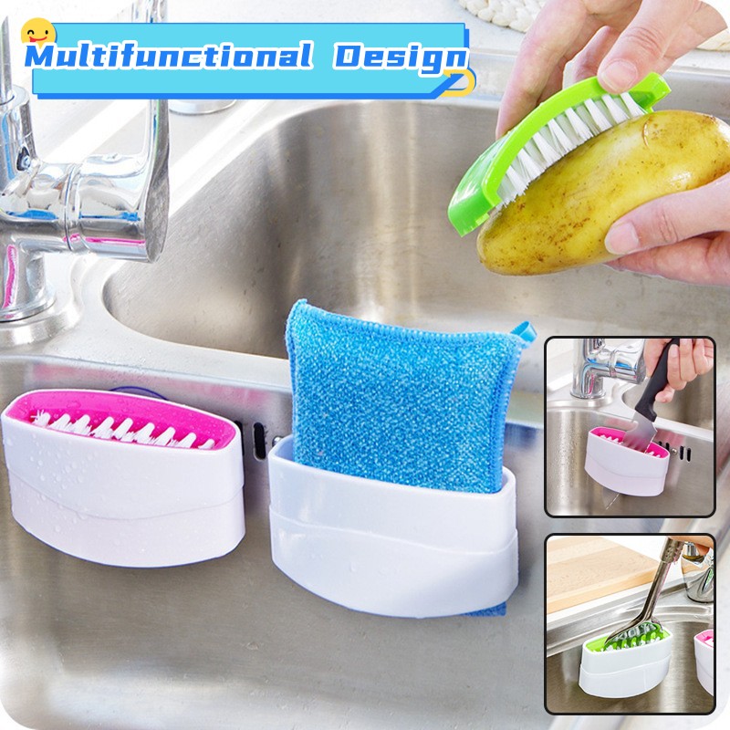 Knife & Chopsticks Cleaning Brush with Suction Cup | Multi-Use Kitchen Cleaning Tool